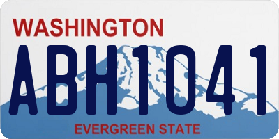 WA license plate ABH1041