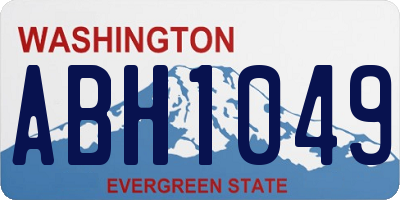 WA license plate ABH1049
