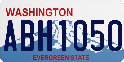 WA license plate ABH1050