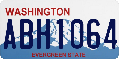 WA license plate ABH1064
