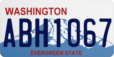 WA license plate ABH1067