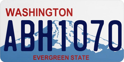 WA license plate ABH1070