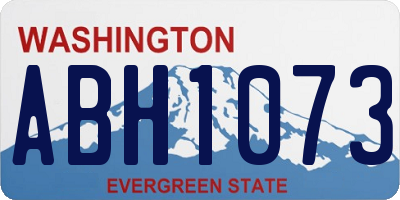 WA license plate ABH1073