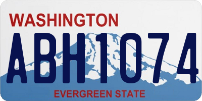 WA license plate ABH1074