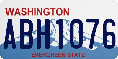 WA license plate ABH1076