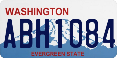 WA license plate ABH1084