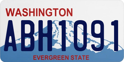 WA license plate ABH1091