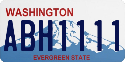 WA license plate ABH1111