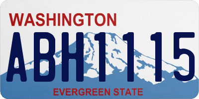 WA license plate ABH1115