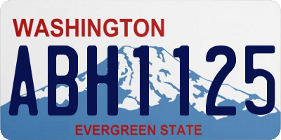 WA license plate ABH1125