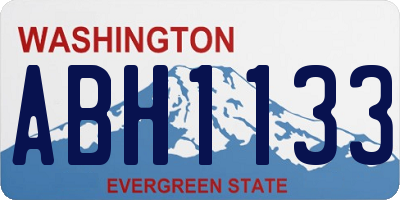 WA license plate ABH1133
