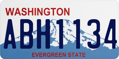 WA license plate ABH1134