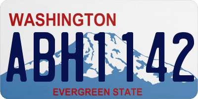WA license plate ABH1142