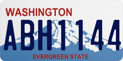 WA license plate ABH1144