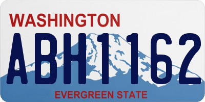 WA license plate ABH1162