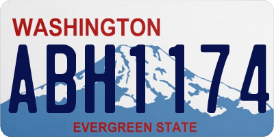 WA license plate ABH1174