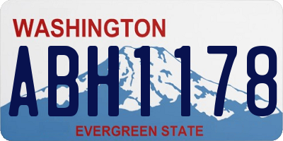 WA license plate ABH1178