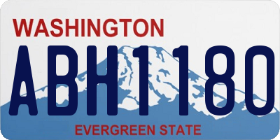 WA license plate ABH1180