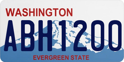 WA license plate ABH1200
