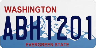 WA license plate ABH1201