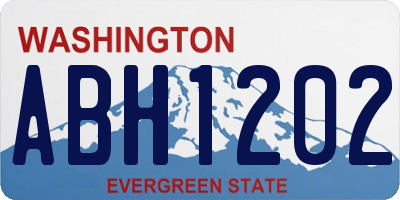 WA license plate ABH1202