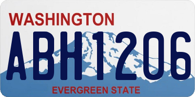 WA license plate ABH1206