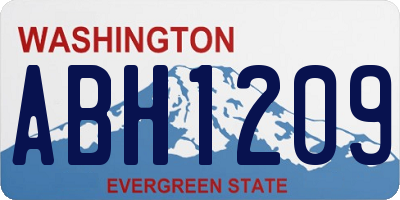 WA license plate ABH1209