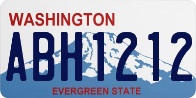 WA license plate ABH1212