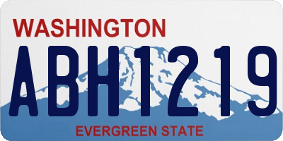 WA license plate ABH1219