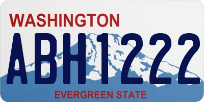 WA license plate ABH1222
