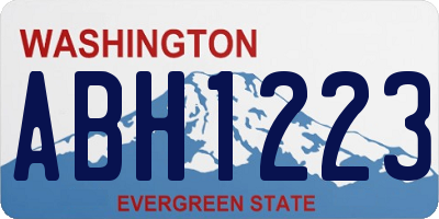 WA license plate ABH1223