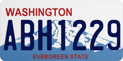 WA license plate ABH1229