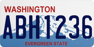 WA license plate ABH1236