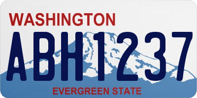 WA license plate ABH1237