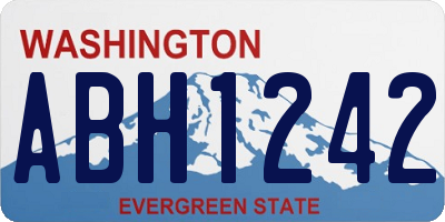 WA license plate ABH1242