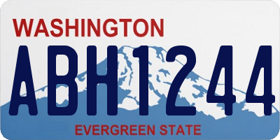 WA license plate ABH1244