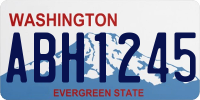 WA license plate ABH1245