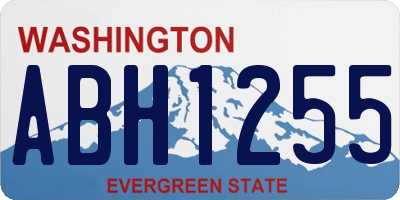 WA license plate ABH1255