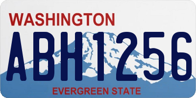 WA license plate ABH1256