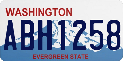 WA license plate ABH1258