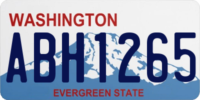 WA license plate ABH1265