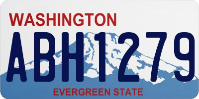 WA license plate ABH1279