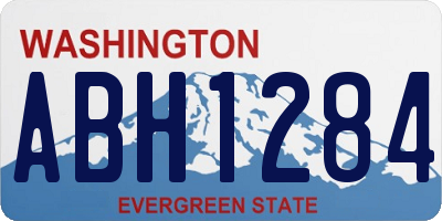 WA license plate ABH1284