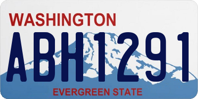 WA license plate ABH1291