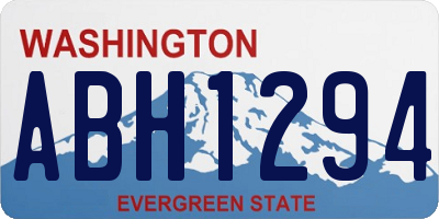 WA license plate ABH1294