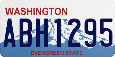 WA license plate ABH1295