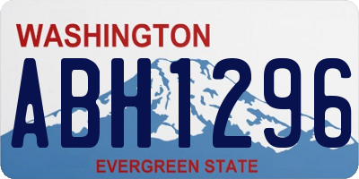 WA license plate ABH1296