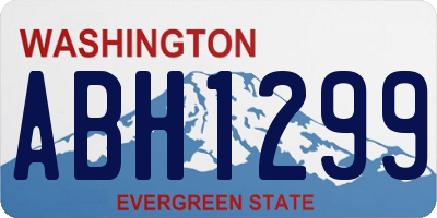 WA license plate ABH1299