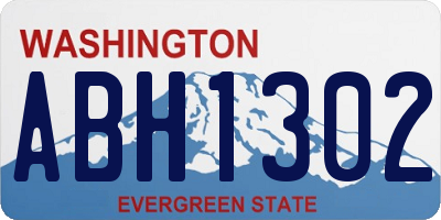 WA license plate ABH1302