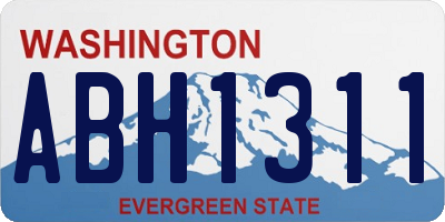WA license plate ABH1311